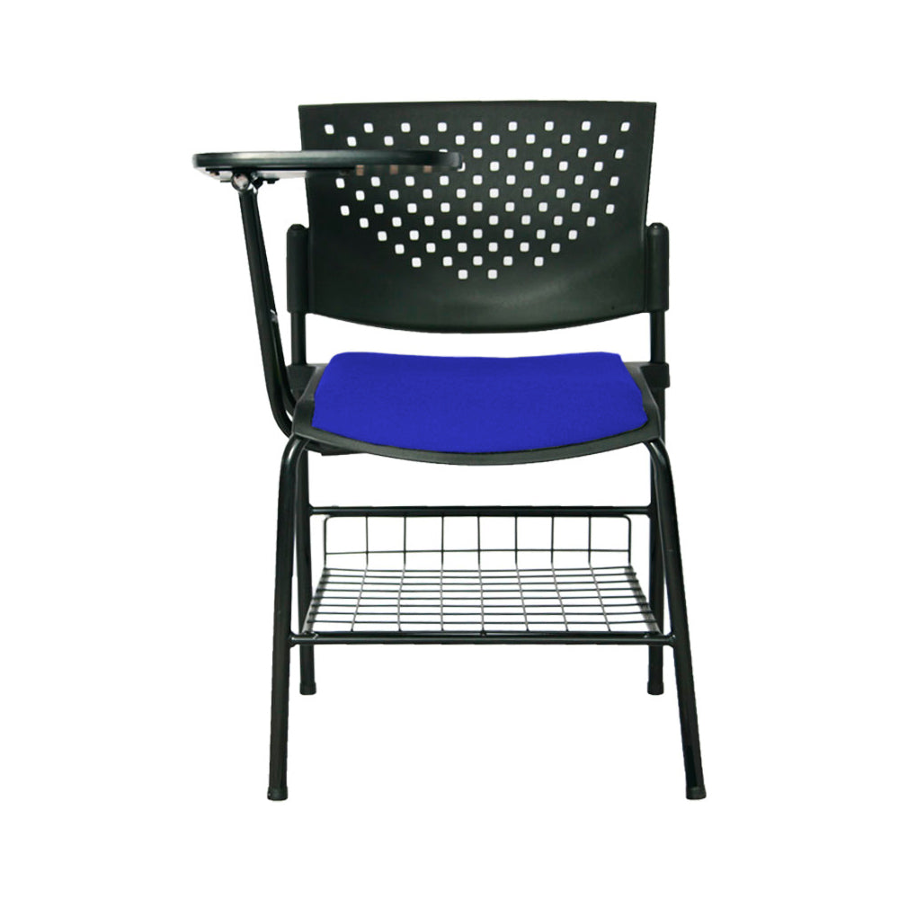 Silla Universitaria Fly Tapizada Brazo Abatible con Portalibros azul