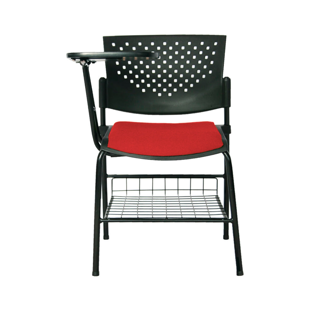 Silla Universitaria Fly Tapizada Brazo Abatible con Portalibros rojo