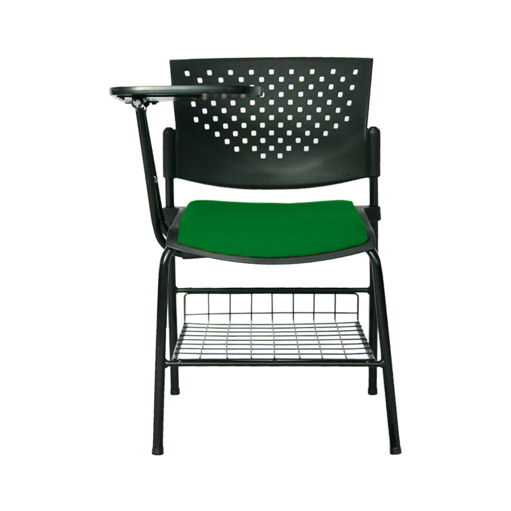 Silla Universitaria Fly Tapizada Brazo Abatible con Portalibros verde