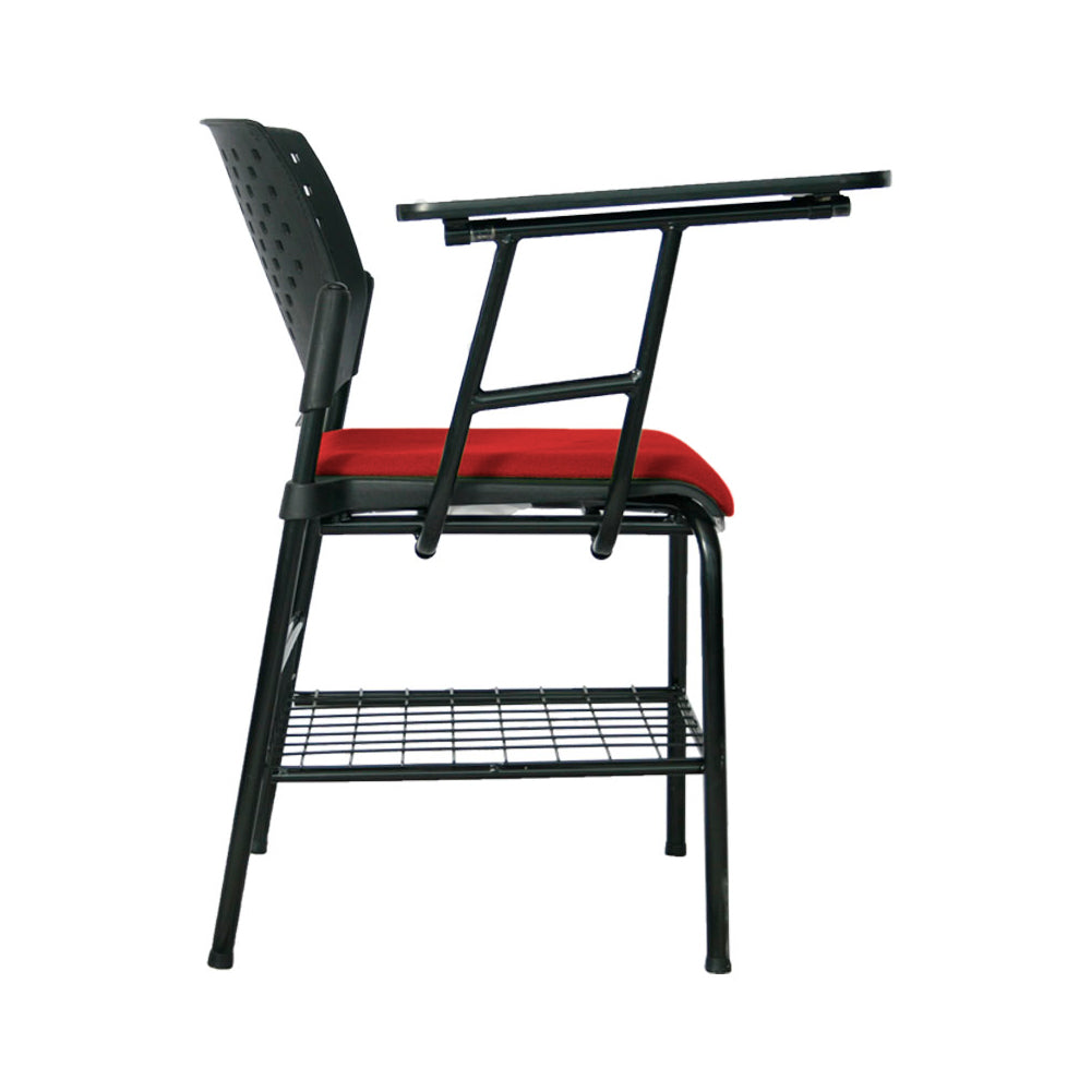 Silla Universitaria Fly Tapizada Brazo Abatible con Portalibros rojo