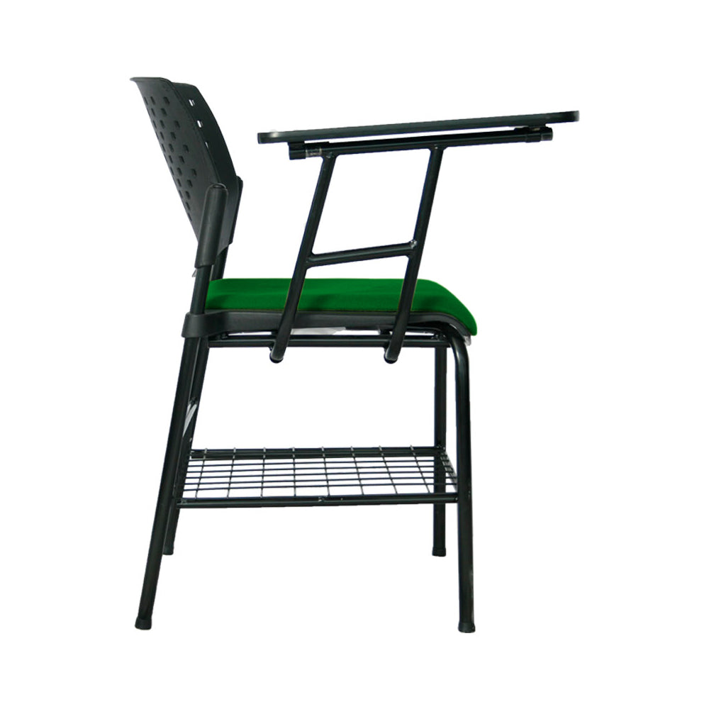 Silla Universitaria Fly Tapizada Brazo Abatible con Portalibros verde
