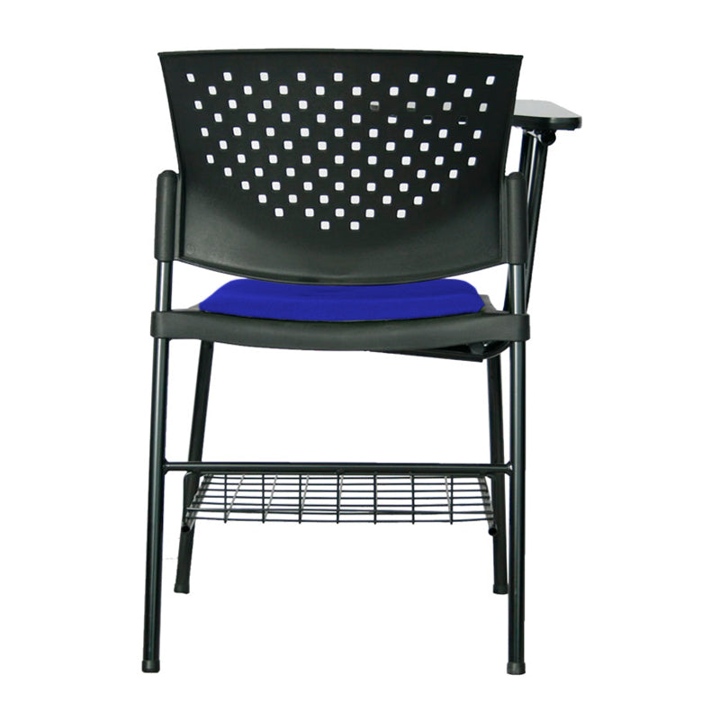 Silla Universitaria Fly Tapizada Brazo Abatible con Portalibros azul