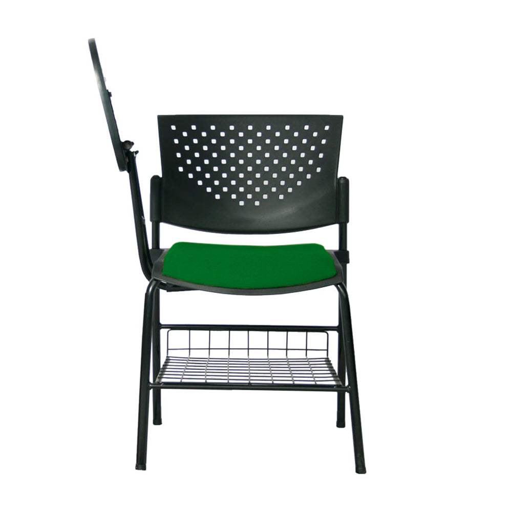 Silla Universitaria Fly Tapizada Brazo Abatible con Portalibros verde