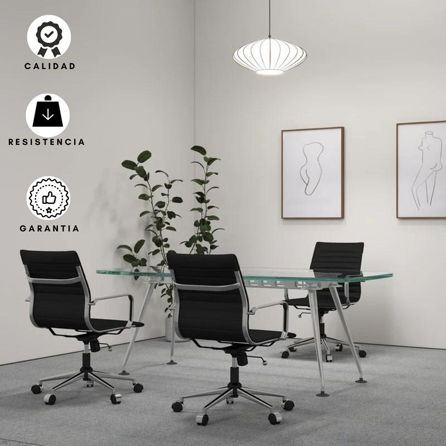 Silla De Oficina Premium Gerente Negra