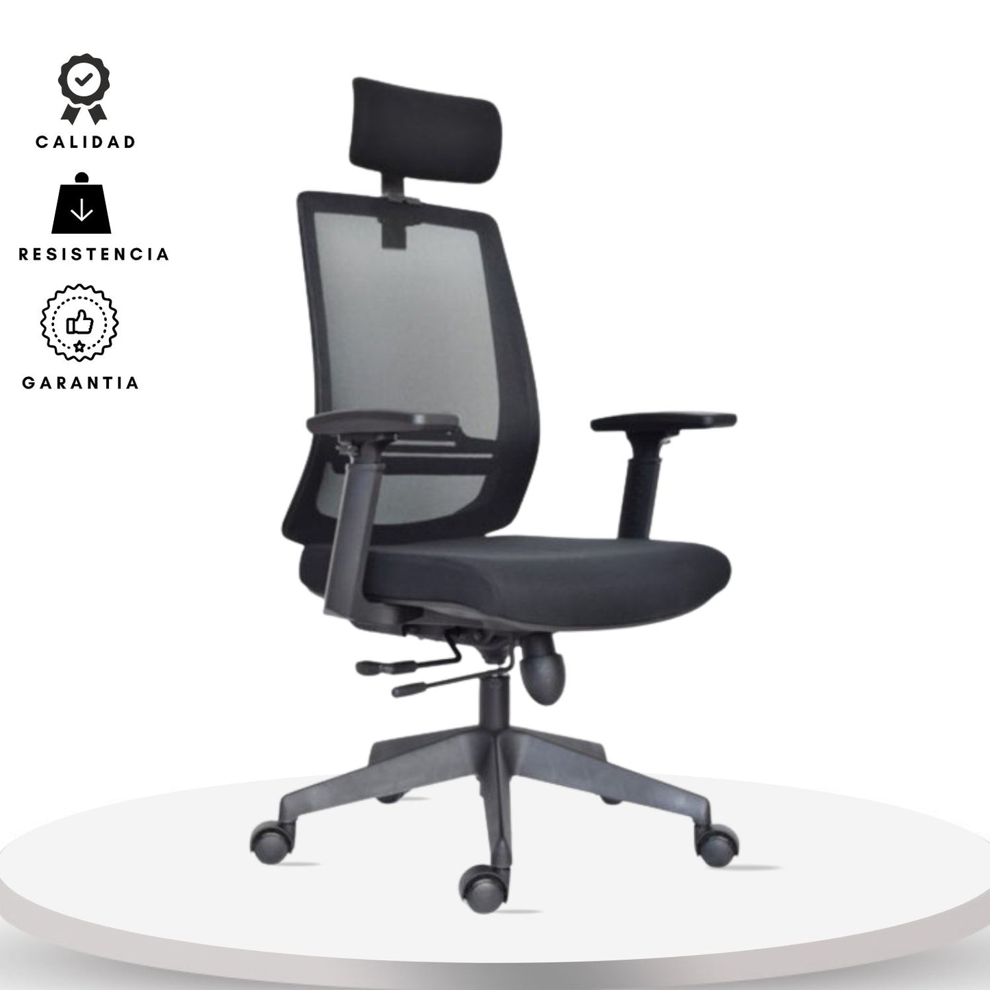 Silla Presidencial Perla 120X48X51 Negro