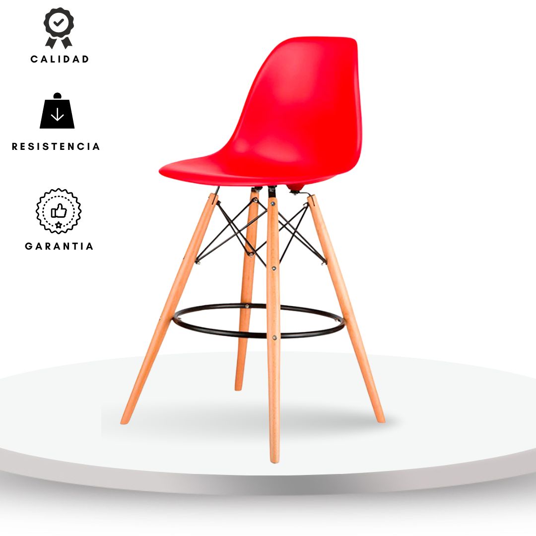 Silla de Barra Eames Rojo