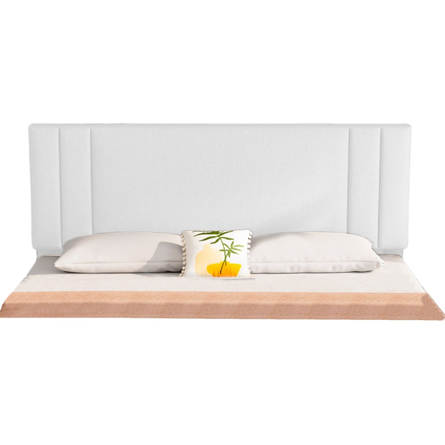 Base Cama Con Espaldar Sencillo Lupe Blanco