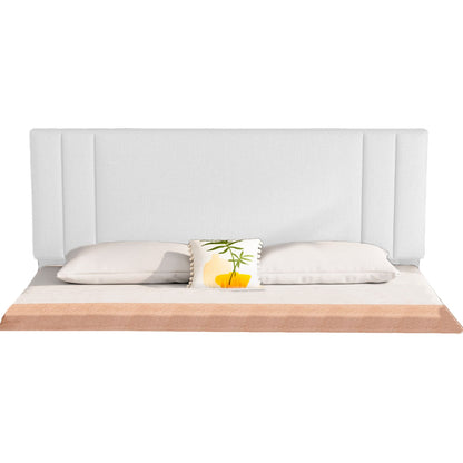Base Cama con Espaldar + Colchon Queen Lupe 160x190x130 blanco