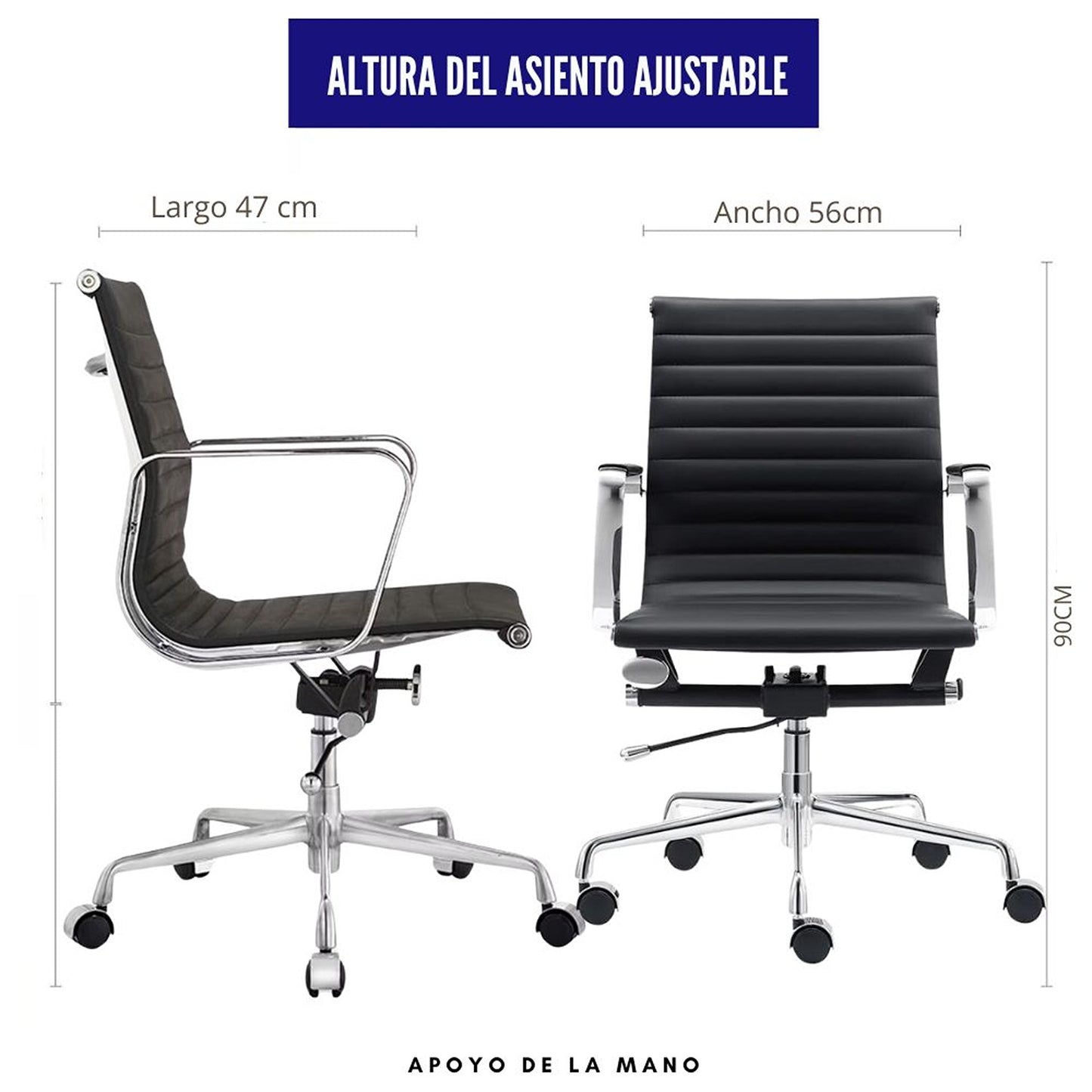 Silla De Oficina Premium Gerente Negra
