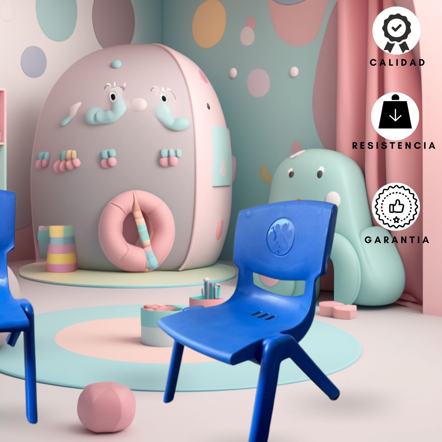 Silla Infantil Toby azul oscuro