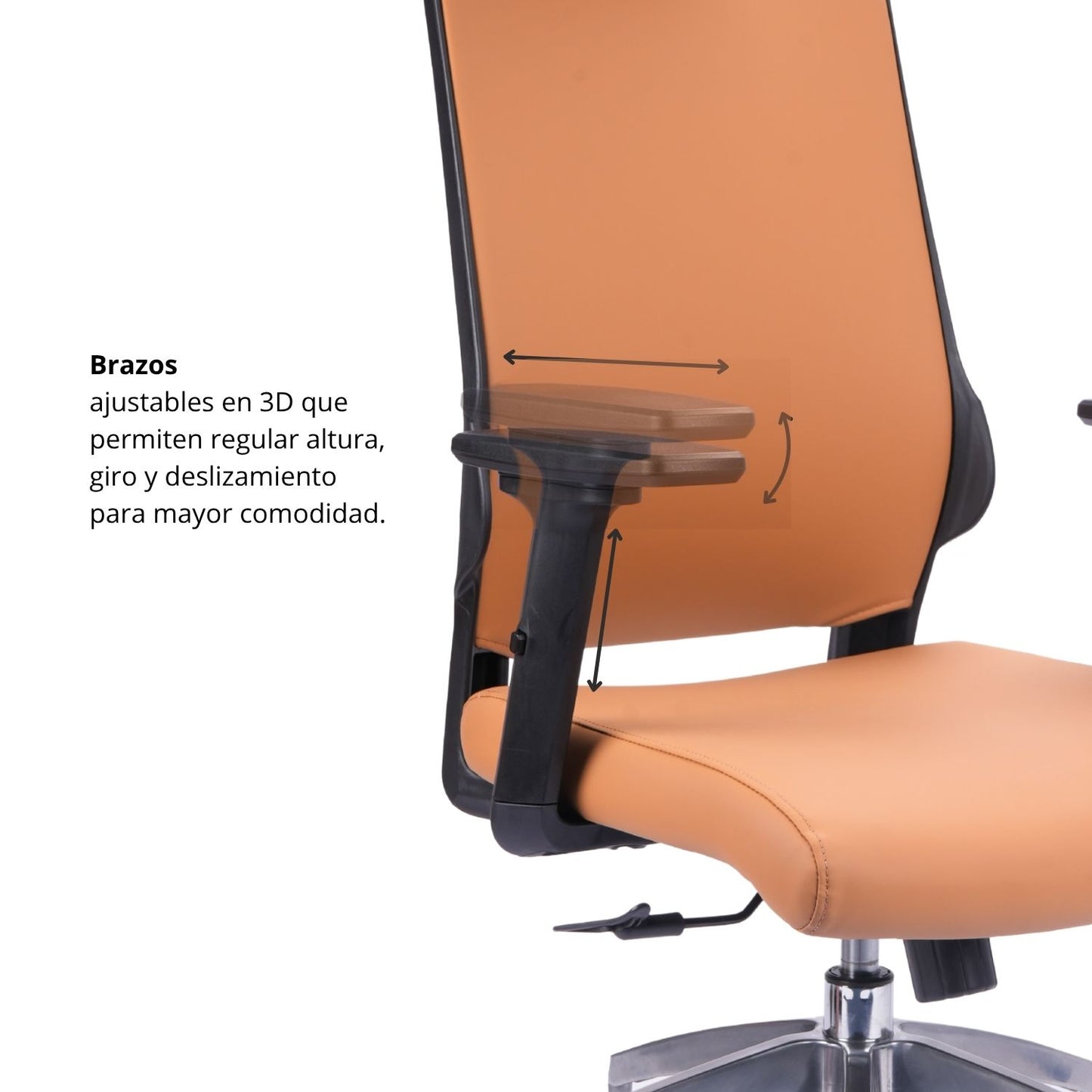 Silla De Oficina Vizza Gerente 103X63X52 Café