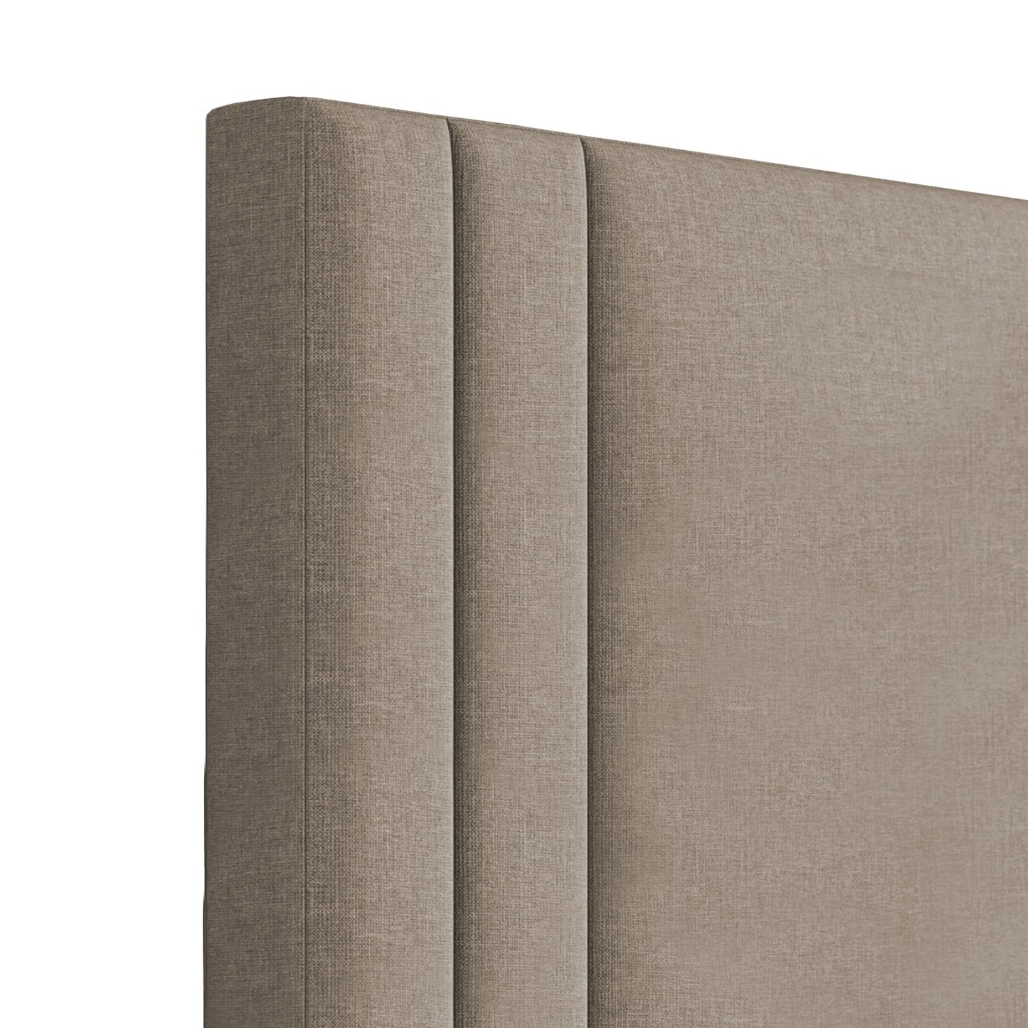 Base Cama con Espaldar + Colchon Doble Lupe Taupe