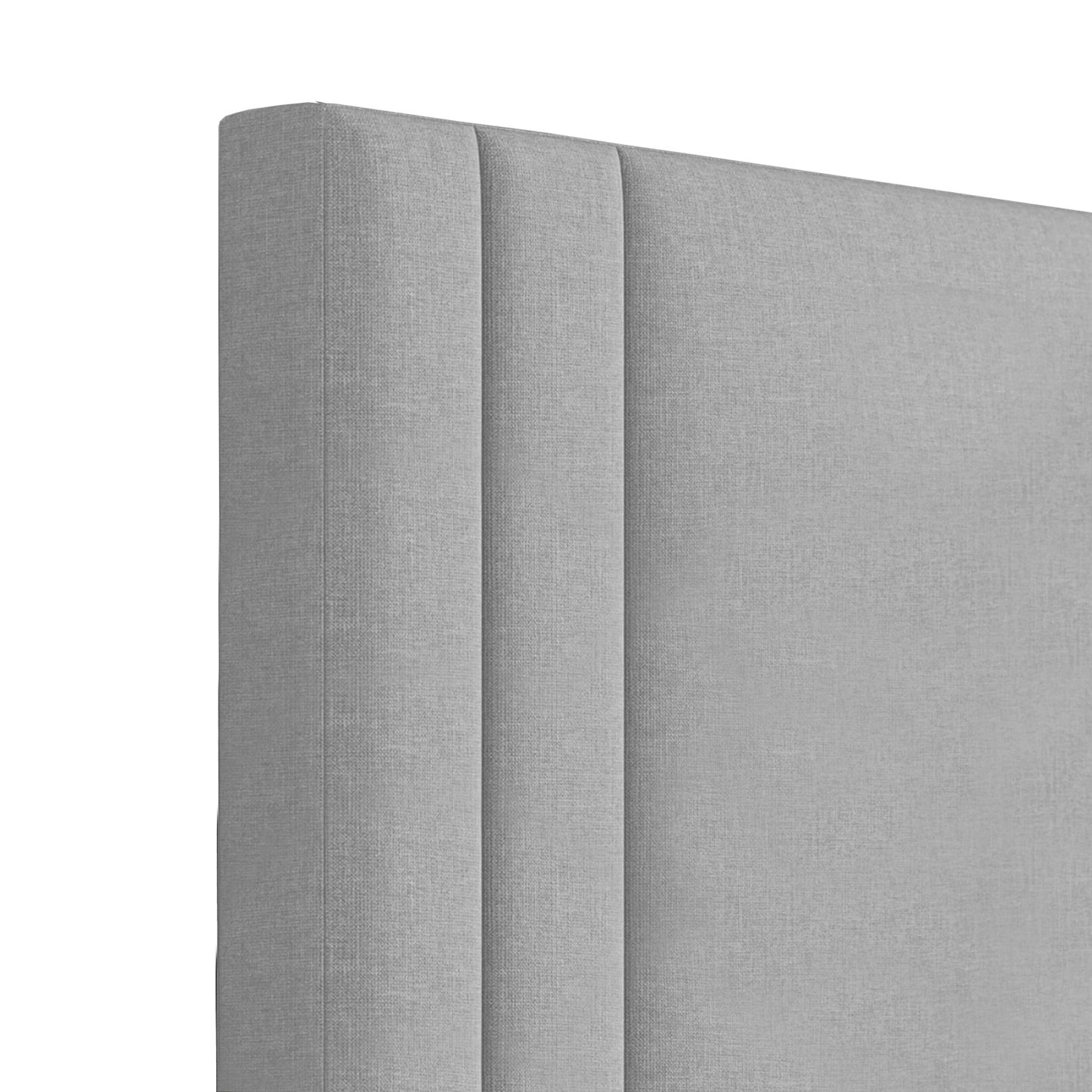 Base Cama con Espaldar + Colchon Queen Lupe 160x190x130 gris perla