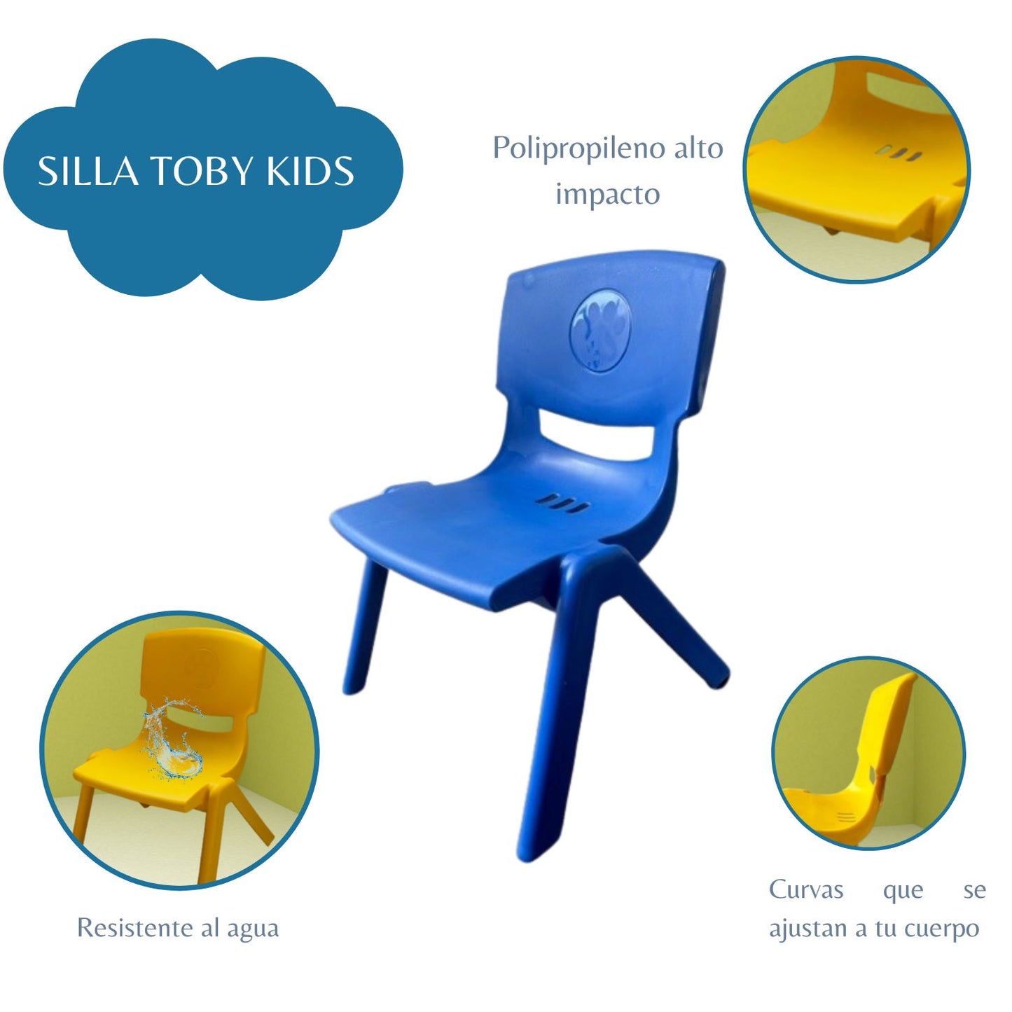 Silla Infantil Toby azul oscuro