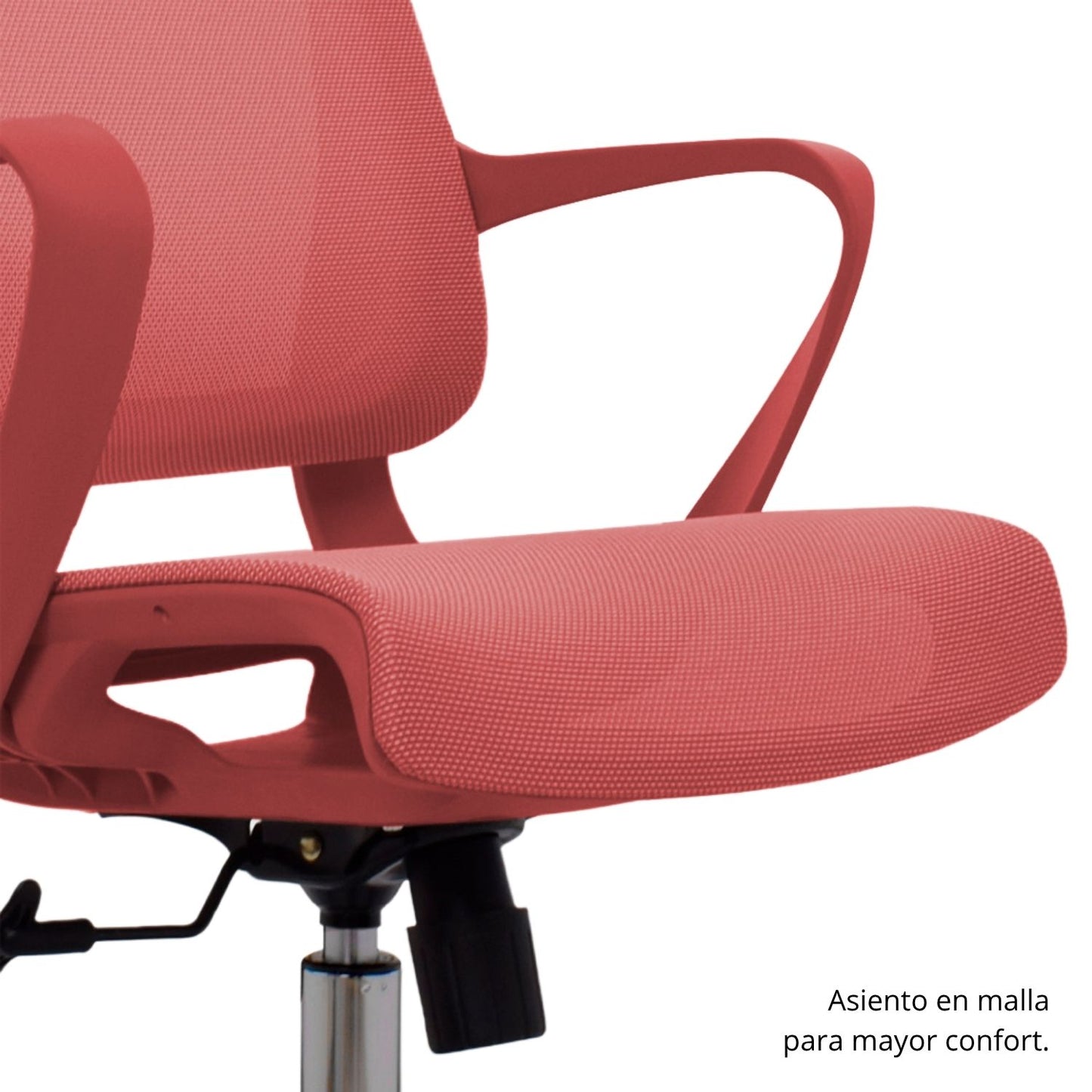 Silla De Oficina Slim Malla Presidente 139X48X52 Roja