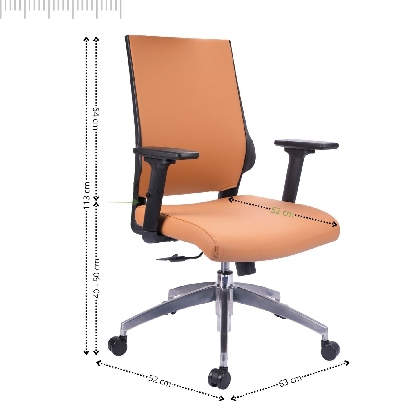 Silla De Oficina Vizza Gerente 103X63X52 Café