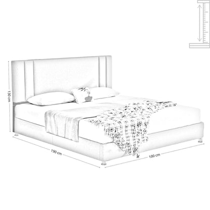 Base Cama Con Espaldar King Lupe Taupe