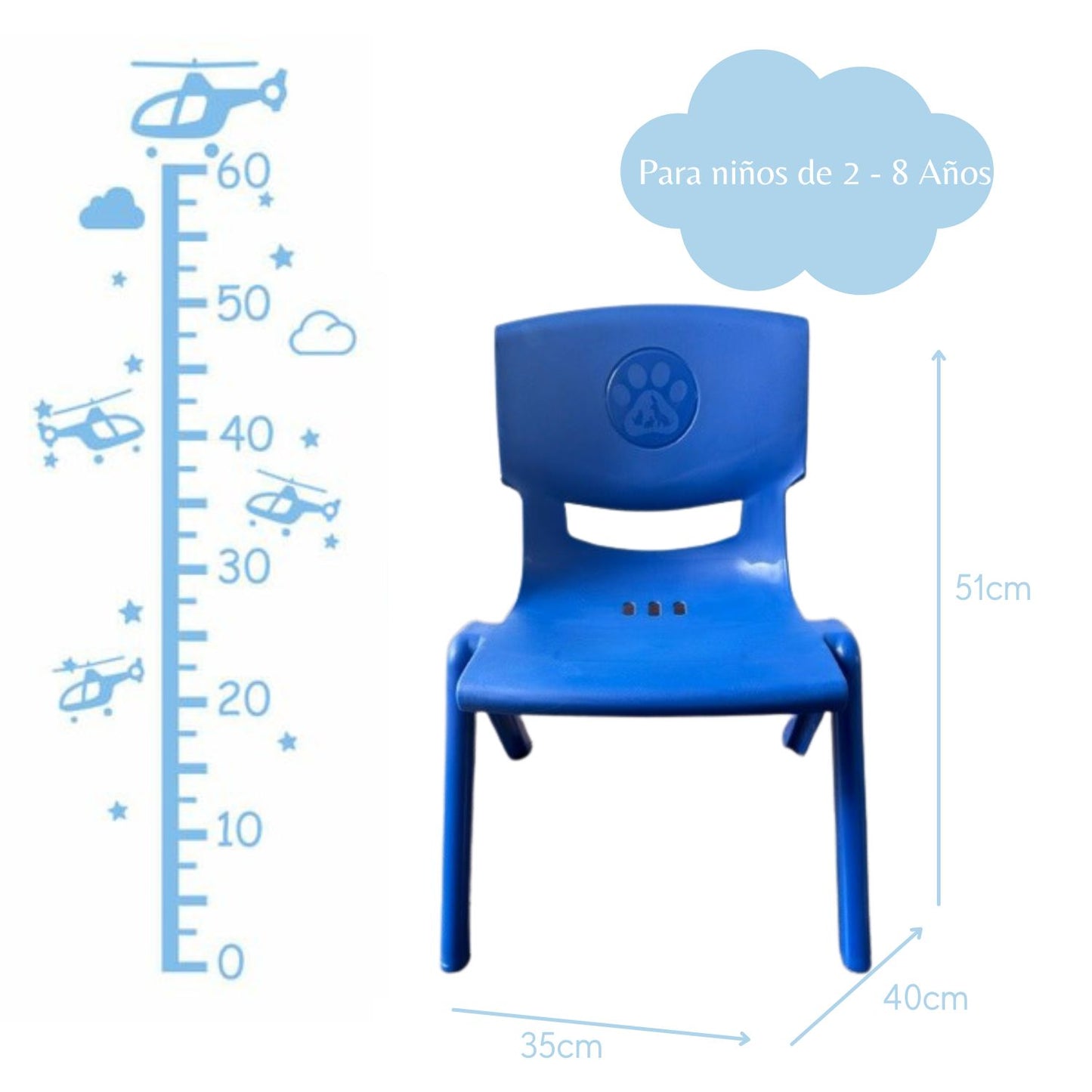 Silla Infantil Toby azul oscuro