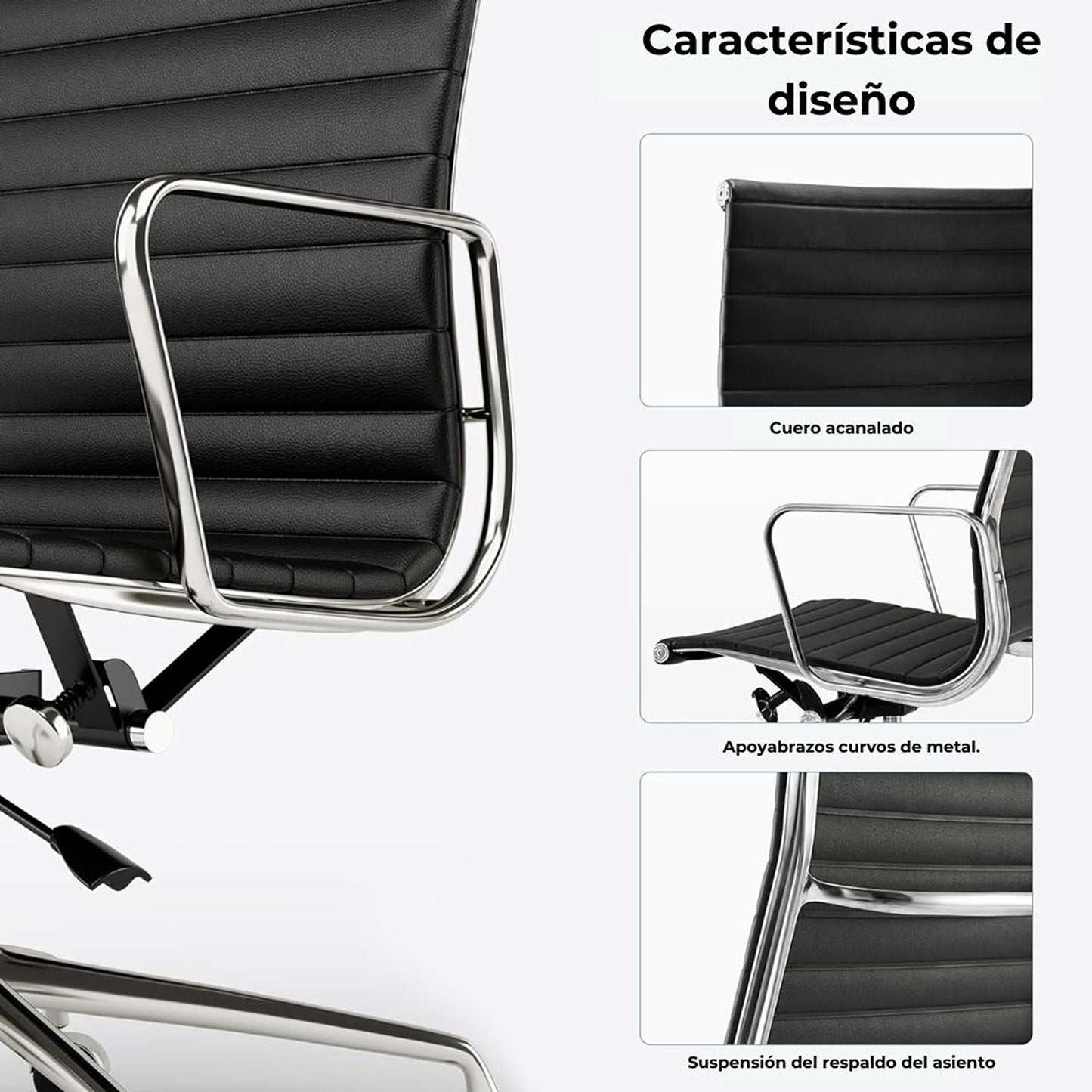 Silla De Oficina Premium Gerente Negra