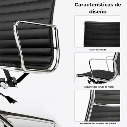 Silla De Oficina Premium Gerente Negra