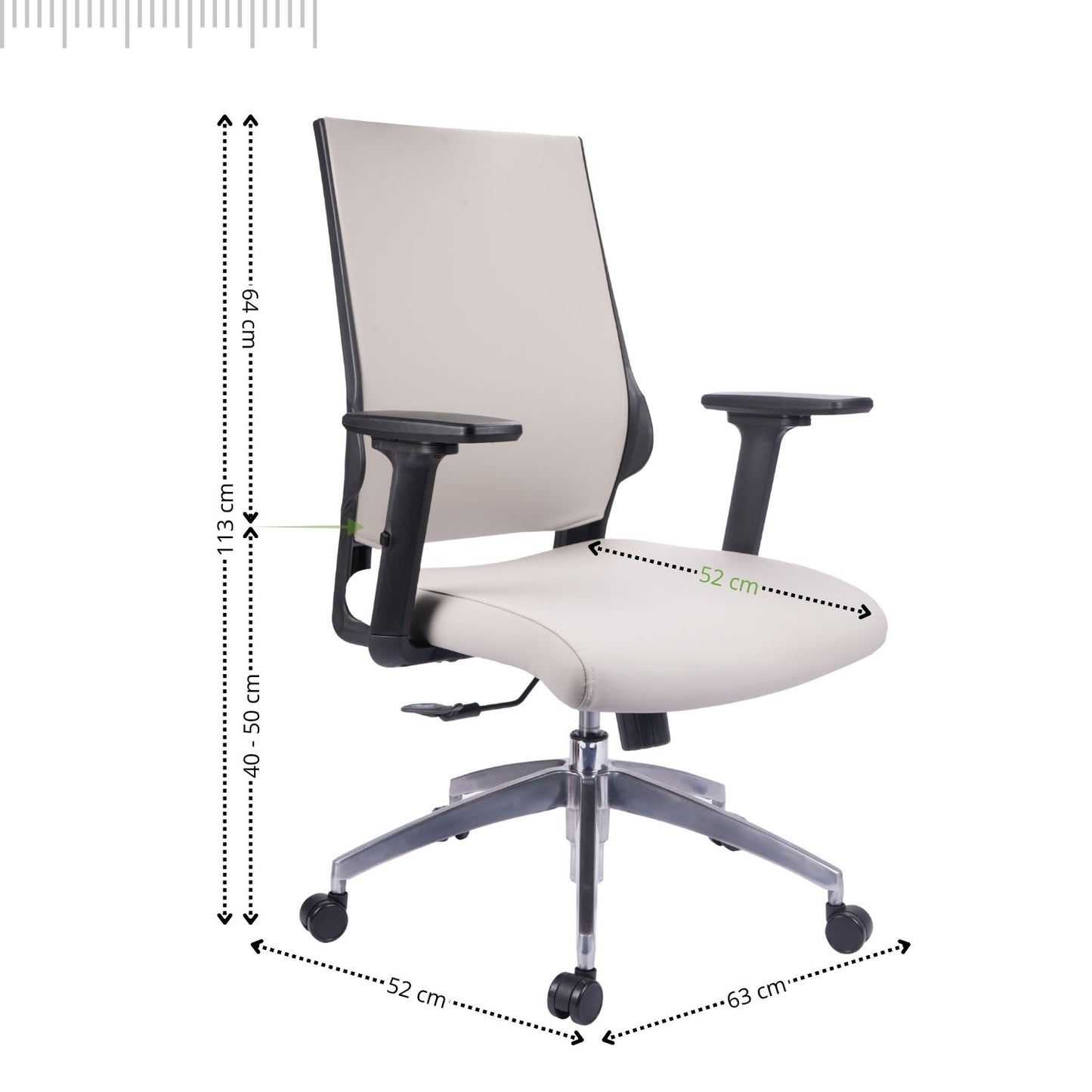 Silla De Oficina Vizza Gerente 103X63X52 Gris