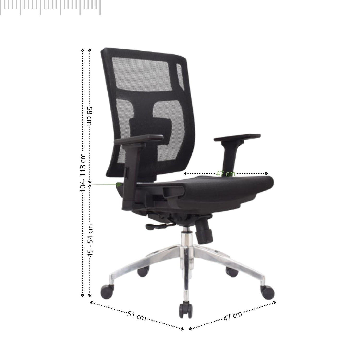 Silla De Oficina Lyd Gerente 113X47X51 Negra
