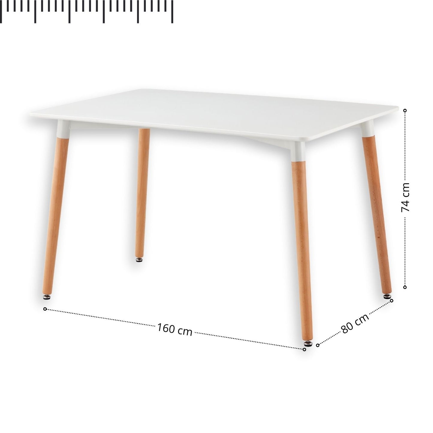 Mesa Eames Rectangular Blanca