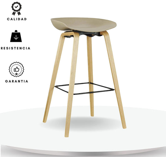 Silla de Barra Milyi Beige