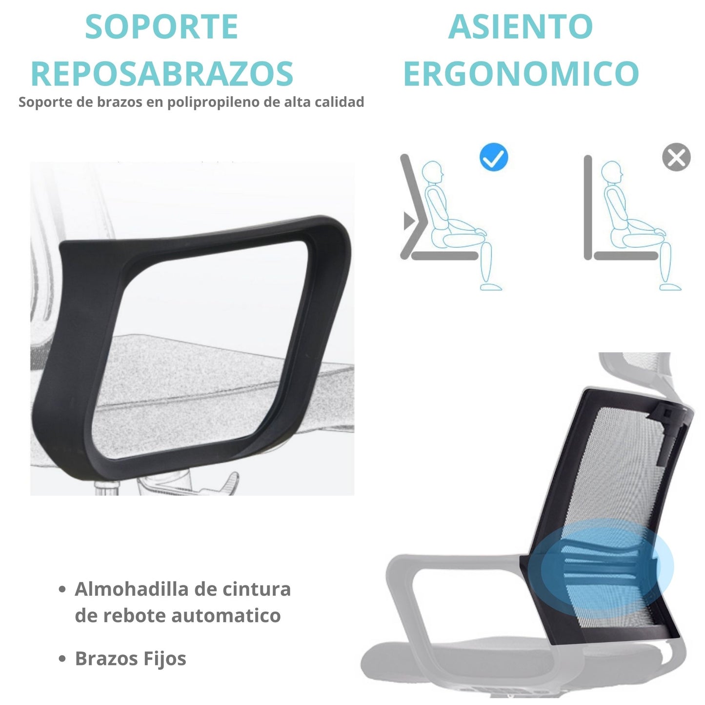 Silla De Oficina Jaspen Presidente Gris