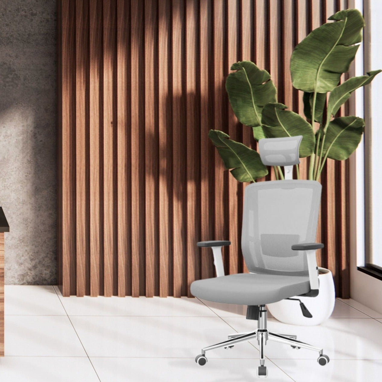 Silla De Oficina Jaspen Presidente Gris