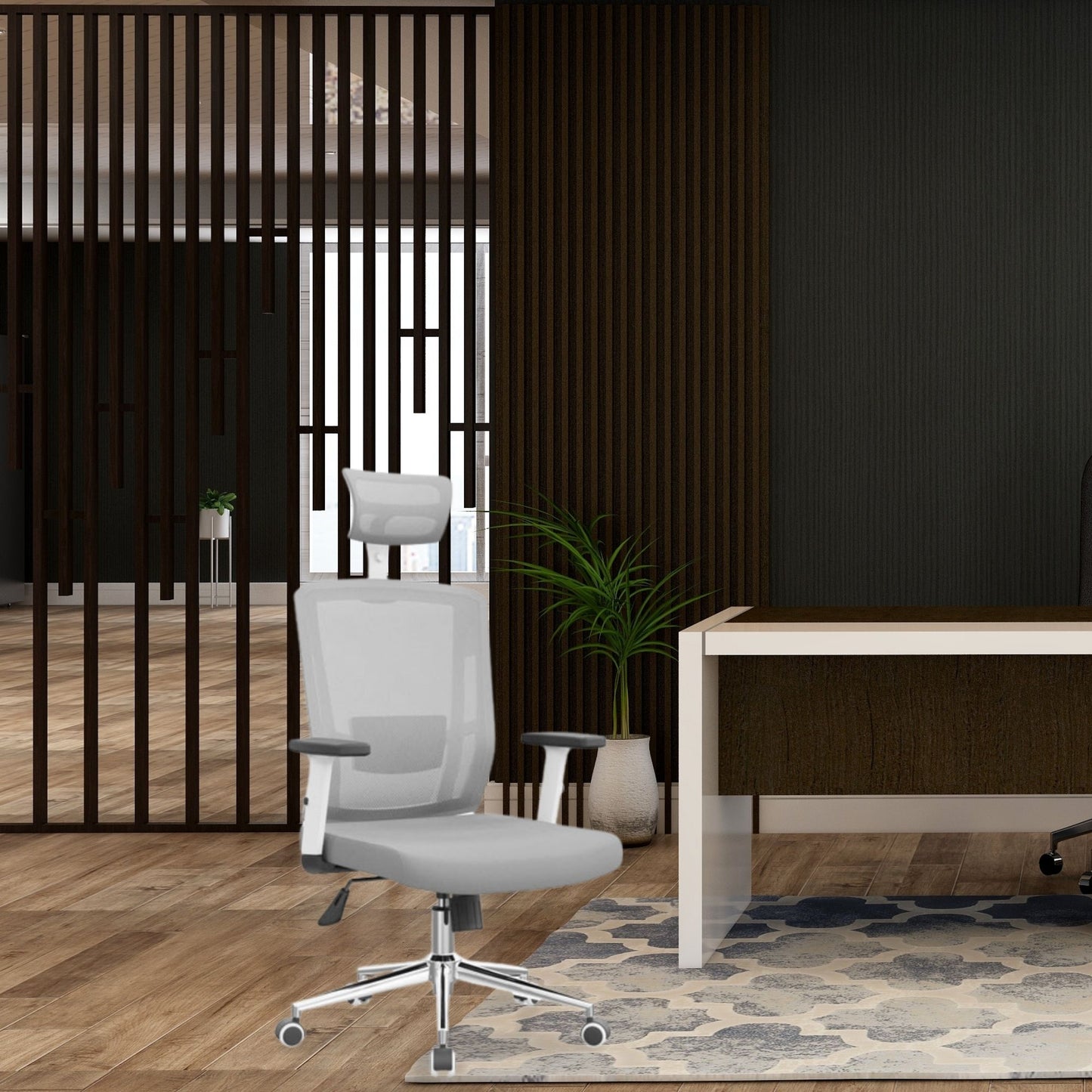 Silla De Oficina Jaspen Presidente Gris