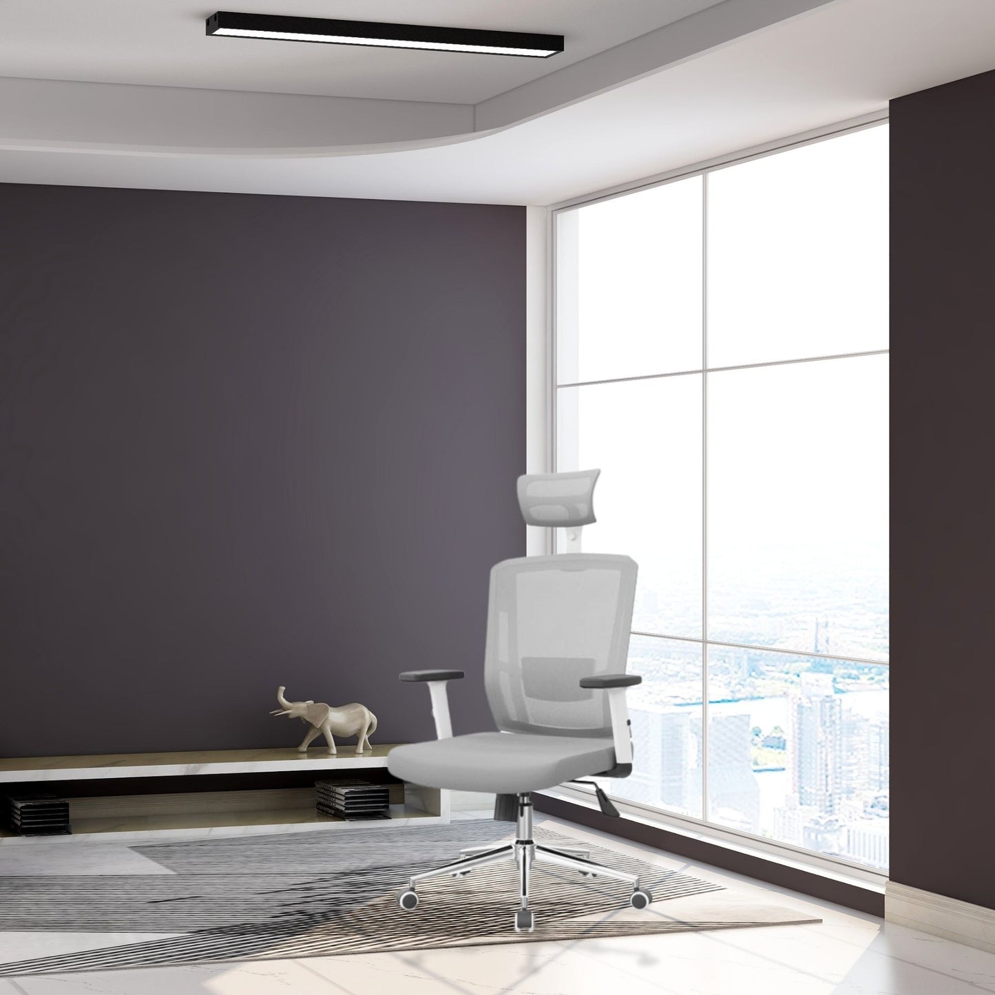 Silla De Oficina Jaspen Presidente Gris
