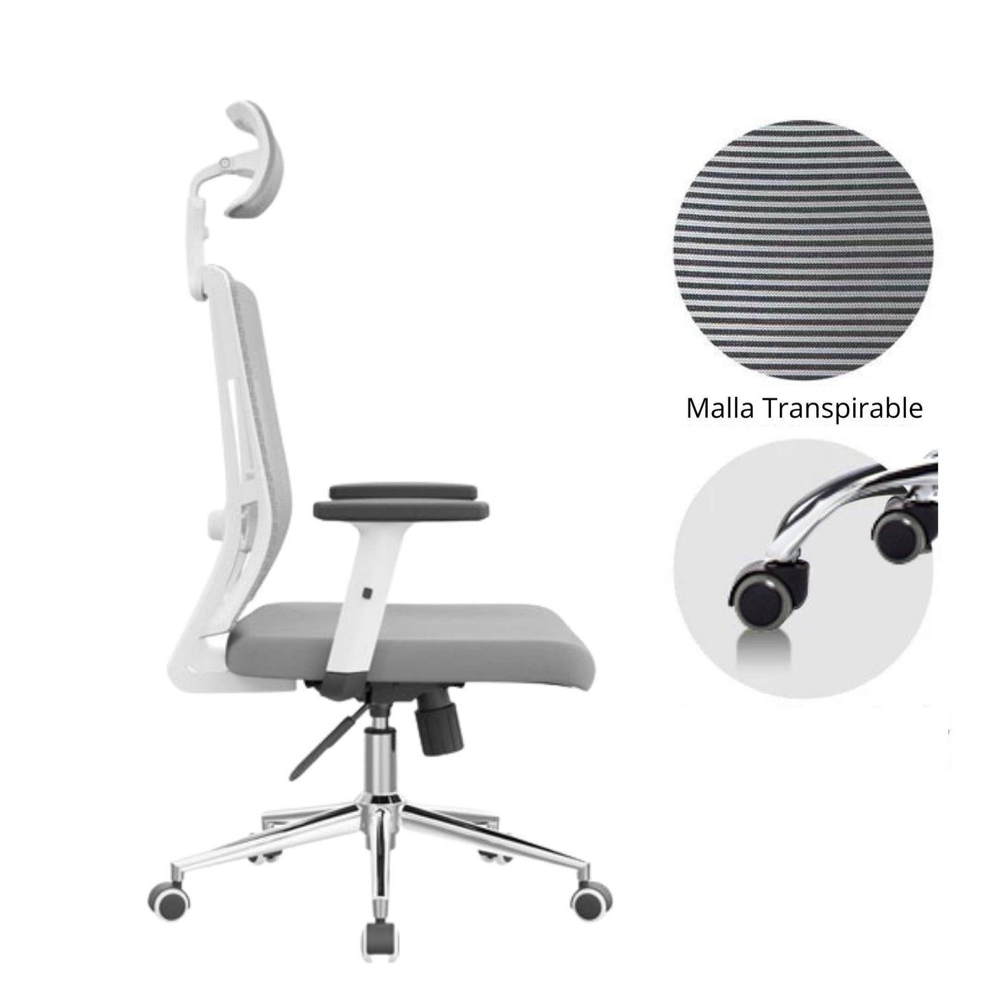 Silla De Oficina Jaspen Presidente Gris