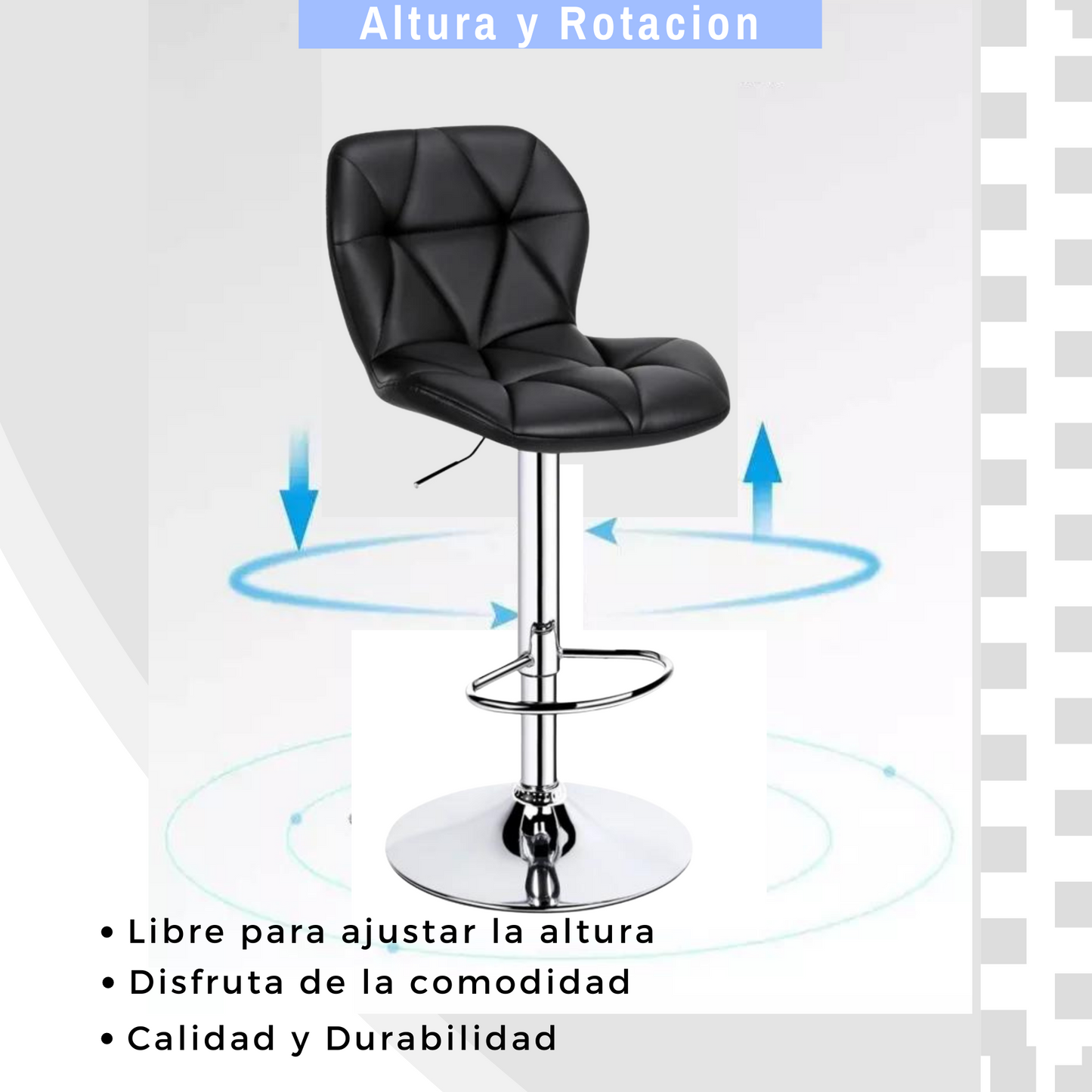 Silla de Barra Dais Negro
