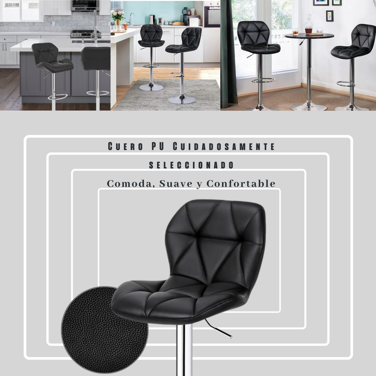 Silla de Barra Dais Negro