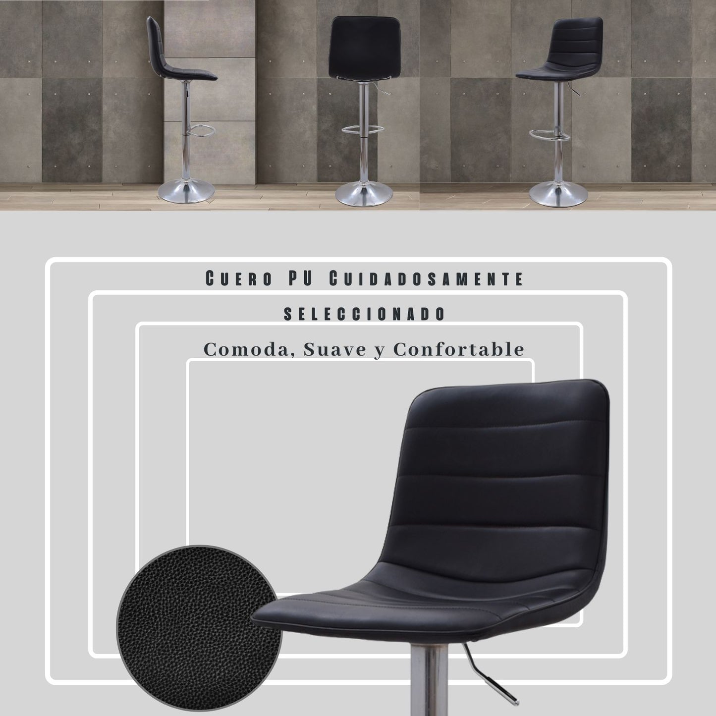 Silla de Barra Aki Negro
