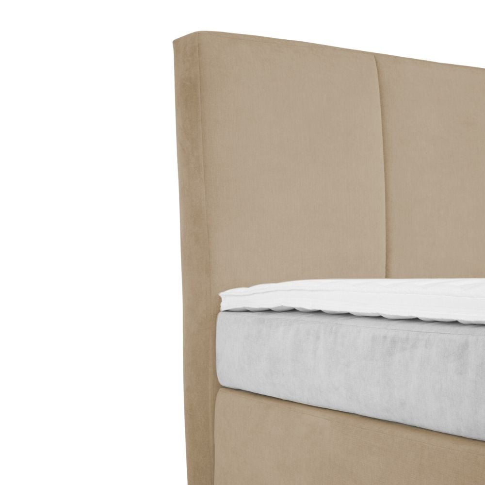 Base Cama Con Espaldar King Pretty Taupe