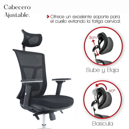 Silla De Oficina Osak Premium Negro