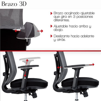 Silla De Oficina Osak Premium Negro