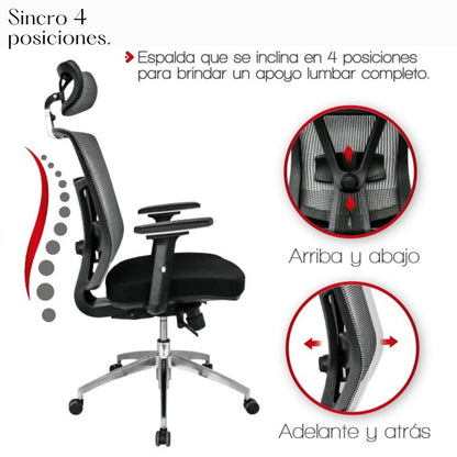 Silla De Oficina Osak Premium Negro