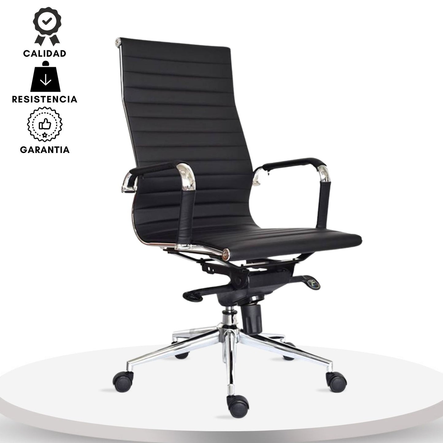 Silla de Oficina Presidente 4 Bloqueos Negra