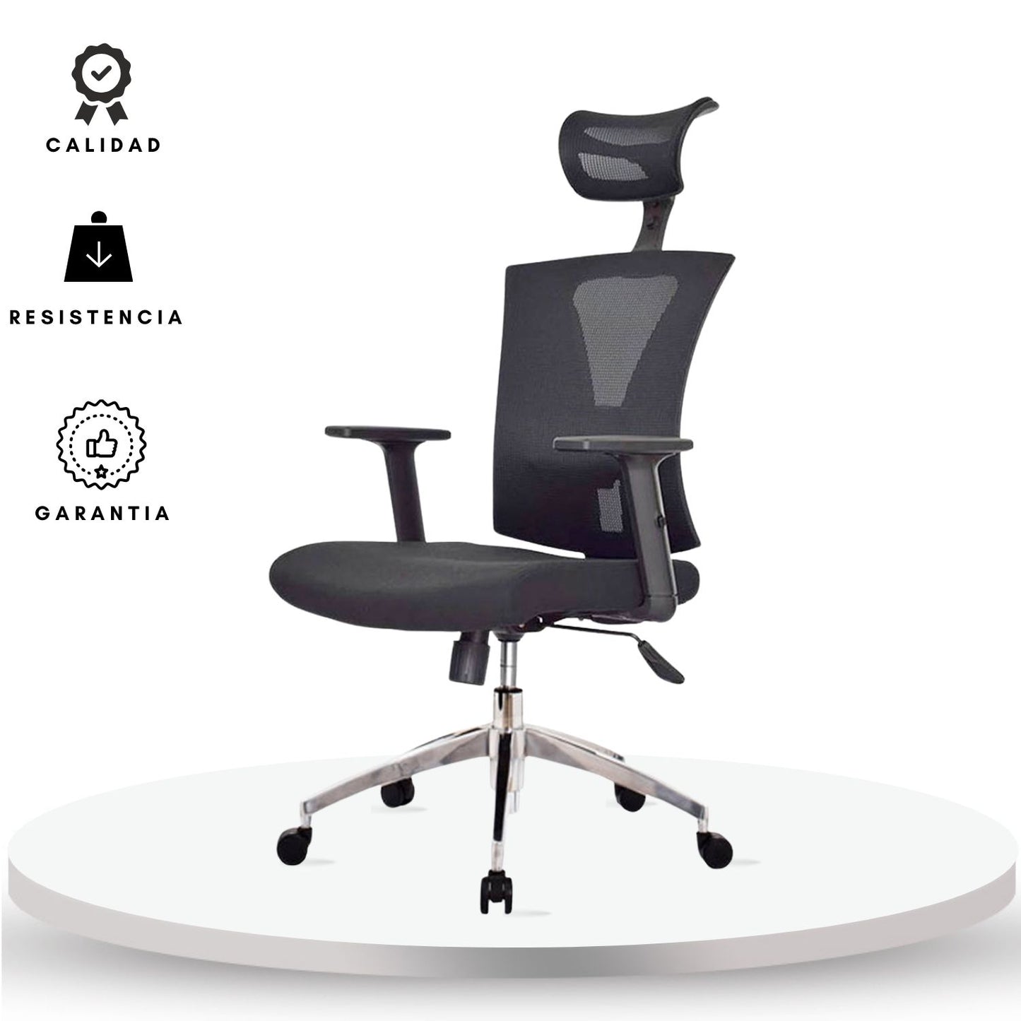 Silla de Oficina Turmanila Presidente Base Cromada