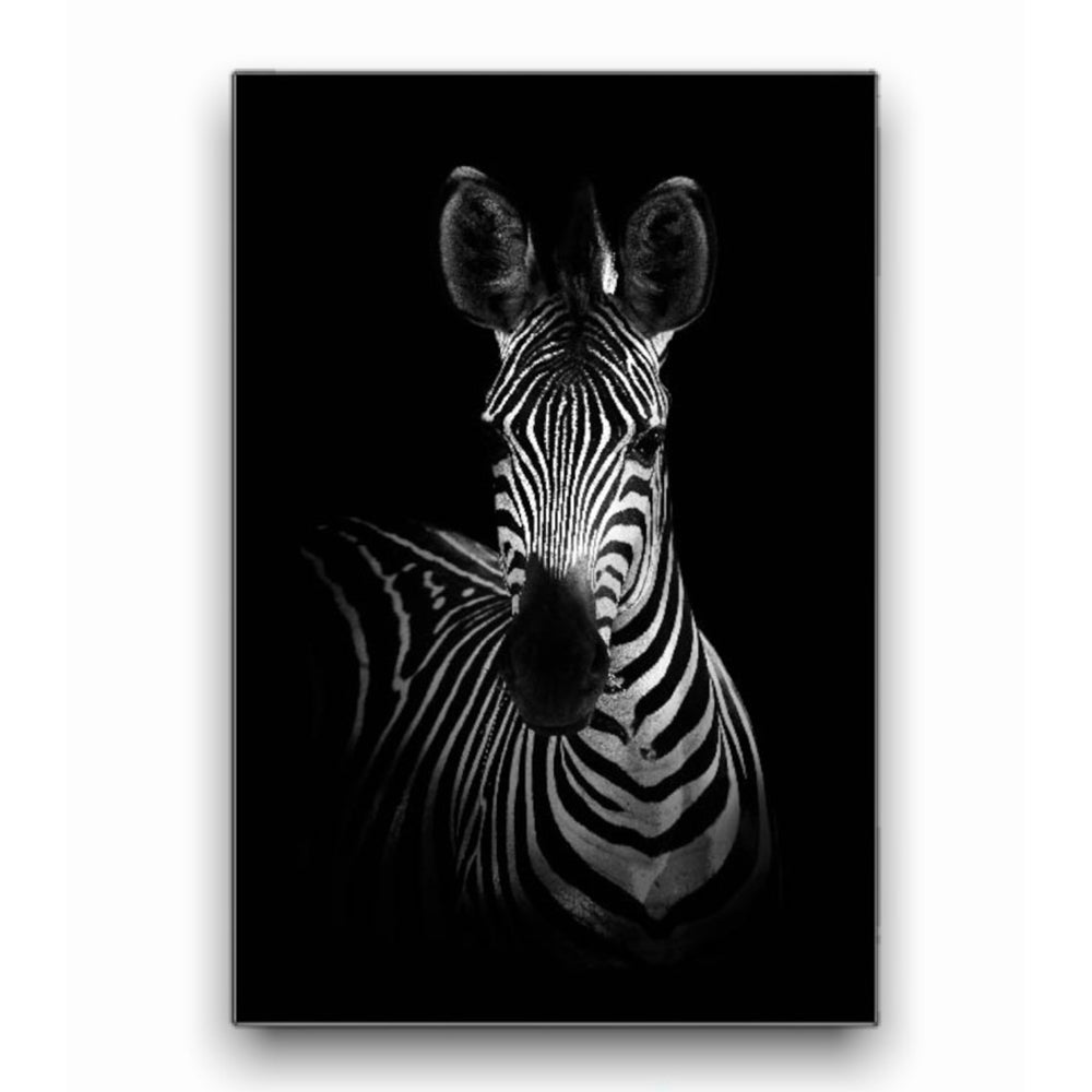 Cuadro en MDF tipo Marmol Zebra Black 70x50x5