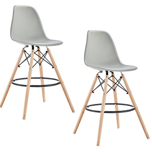Set x2 Silla de Barra Eames Gris