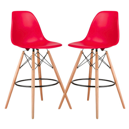 Set x2 Silla de Barra Eames Rojo