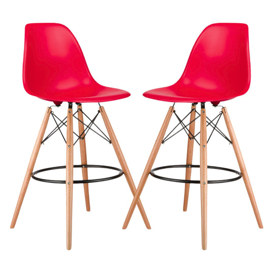 Set x2 Silla de Barra Eames Rojo