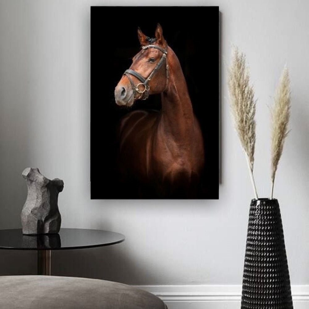 Cuadro en MDF tipo Marmol Cara Caballo Rafe 70x50x5