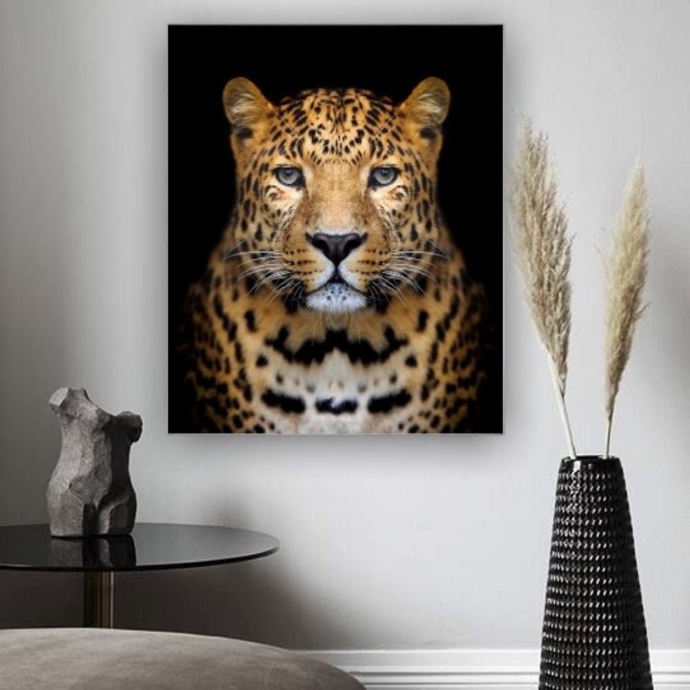 Cuadro en MDF tipo Marmol Cara Leopardo Rafe 180x120x5
