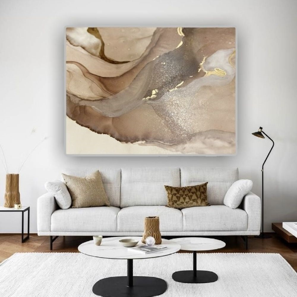 Cuadro en MDF tipo Marmol Gold 120x180x5
