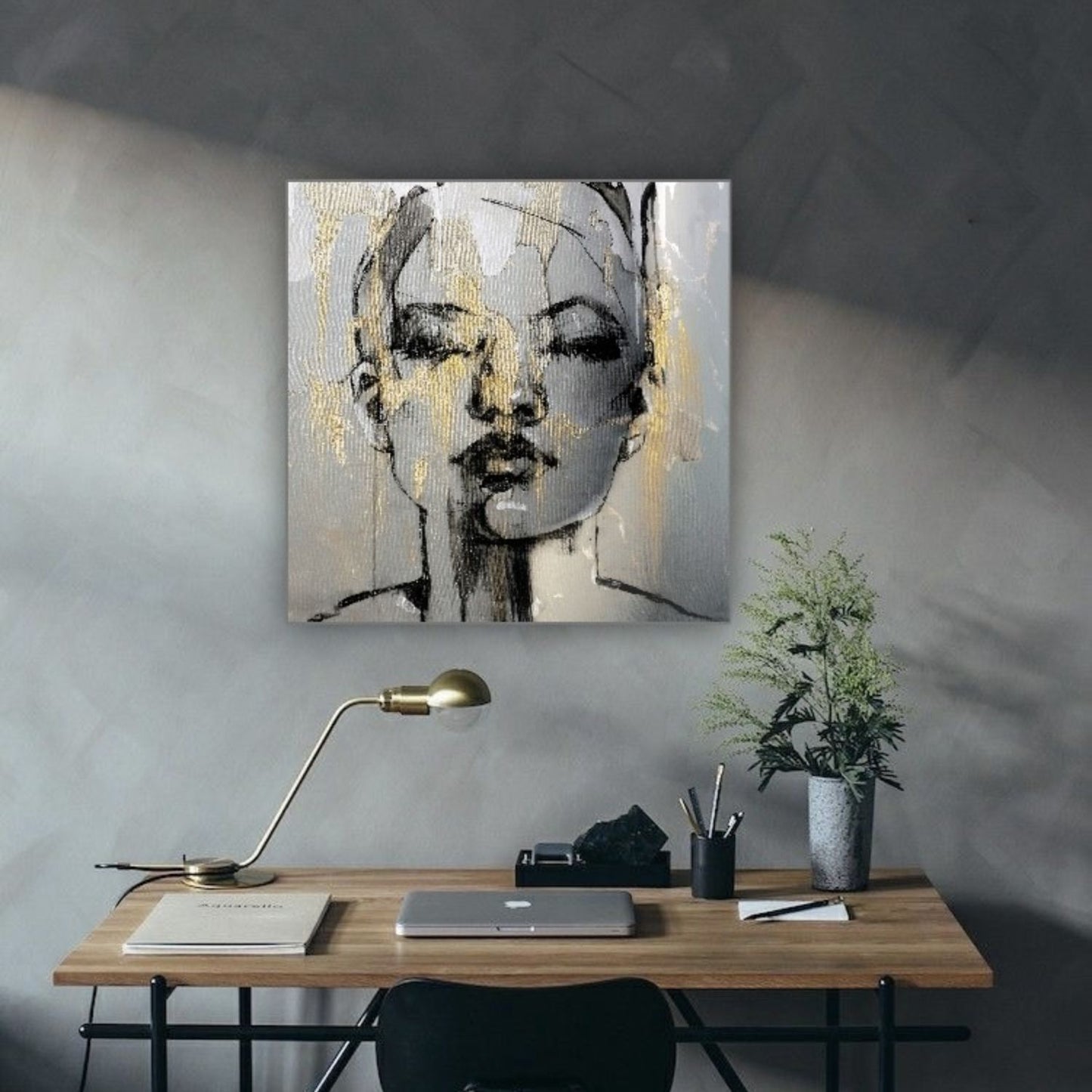 Cuadro en MDF tipo Marmol Murmelt 40x40x5